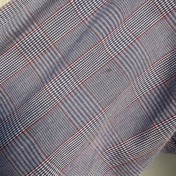 J Crew Shirt Mens Large Oarsman Plaid Blue White Button Up Pocket Casual Vintage - Picture 6 of 7